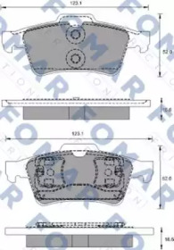 FOMAR FRICTION fo686781 -  Комплект тормозных колодок, дисковый тормоз